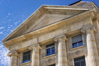 Column, stones, law, classic, building, office, old, architecture, neutral, court, bank, facade,