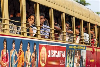 Full bus, Alappuzha or Alleppy, Kerala, India, Asia