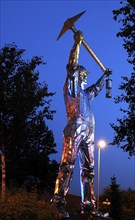 Statue The Brownhills Minor 12 m high, artist John McKenna, Chester Road, Brownhills,