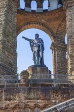 Kaiser Wilhelm Monument, Porta Westfalica, Weser Valley, Weserbergland, North Rhine-Westphalia,