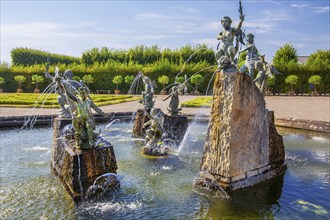 Neptune Fountain at the Gallery Building in the Great Garden, Herrenhausen Gardens, Hanover, Lower