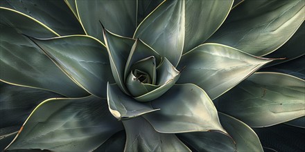 Close up of Agave plant. KI generiert, generiert, AI generated