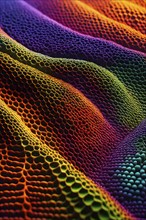 Nano material inspired by gecko feet with intricate patterns and vibrant colors representing