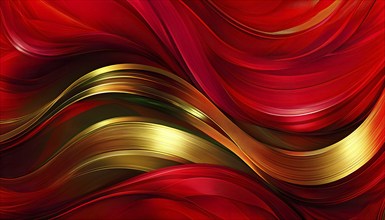 Abstract composition representing the warmth of holiday gatherings in warm red and orange colors,