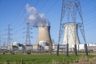 The Doel nuclear power plant on the Scheldt, one of two nuclear power plants in Belgium, consists