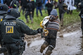 Violent clashes between thousands of demonstrators and the police, after a demonstration against