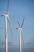 RWE wind farm near Jüchen, at the Garzweiler opencast mine, on recultivated part of the opencast