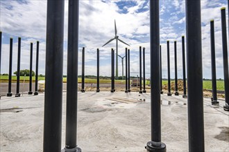 Wind turbine repowering, in the Issum-Oermten wind farm, 9 wind turbines in operation for over 20