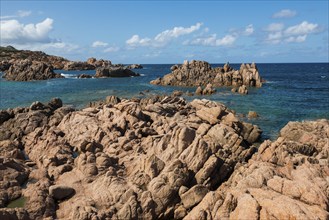 Red rocks by the sea, Costa Paradiso, Sardinia, Italy, Europe