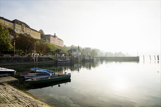 Harbour, Meersburg, Lake Constance, Baden-Württemberg, Germany, Europe