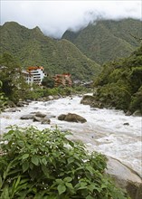 Machu Picchu Pueblo or Aguas Calientes on the Rio Urubamba, Cusco region, Peru, South America