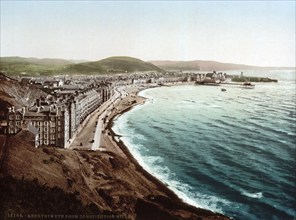 By Constitution Hill, Aberystwith, Wales, Historic, digitally restored reproduction from a 19th