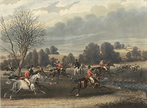 Hunt, Hunting scenes, Foxhunt, 1840, England, Historical, digitally restored reproduction from a