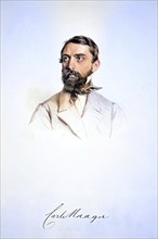 Carl Maager, (1813-1887), merchant, politician, Historical, digitally restored reproduction from a