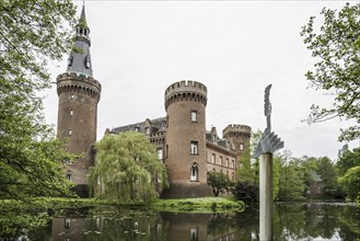 Schloss Moyland, moated castle, museum of modern art, Bedburg-Hau, Lower Rhine, North