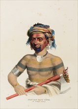 Shau-Hau-Napo-Tinta. An Ioway Chief (ca. 1837-1844), Native American, Historical Native American