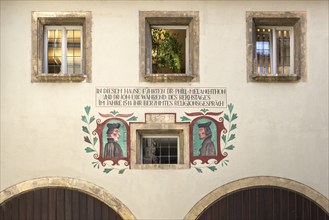 Melanchthon Eck 1541 mural at today's Bavarian Administrative Court, Regensburg, Upper Palatinate,