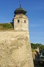 Guardhouse on fortress rampart, fortress wall, bastion Hauptwache, behind bastion Jungfrau,