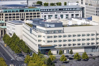 Embassy of the United States. View from the panorama point Kollhoff-Tower at Potsdamer Platz, city