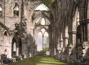 Tintern Abbey, a ruined abbey in the Welsh Wye Valley near the village of Tintern, Wales, Historic,