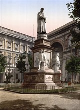 Monument to Leonardo da Vinci, Milan, Italy, Monument to Leonardo da Vinci, Milan, Italy, Historic,