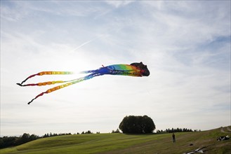 Large stunt kite, Hütten, Rickenbach, Hotzenwald, Southern Black Forest, Black Forest,