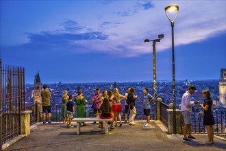 Viewing terrace at Castel San Pietro, Verona, Veneto, Italy, Europe