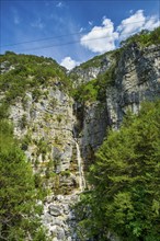 Waterfall near Cadramazzo, Canal Valley, Friuli-Venezia Giulia, Italy, Europe