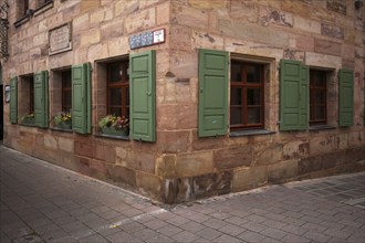 Historic Restaurant Grüner Baum, Old Town, Fürth, Franconia, Bavaria, Germany, Europe