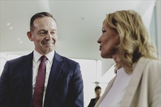 (L-R) Volker Wissing (FDP), Federal Minister for Transport and Digital Affairs, and Steffi Lemke