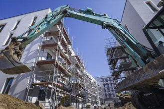 Symbolic photo on the subject of new housing construction. Buckower Felder neighbourhood on the