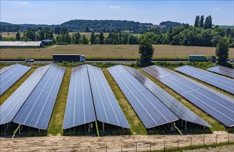 Solar park near Neukirchen-Vluyn, along the A40 motorway, over 10, 000 solar modules spread over 4