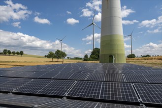 Wind farm near Lichtenau, Ostwestfalen-Lippe, a 100 kW solar power system was installed on the