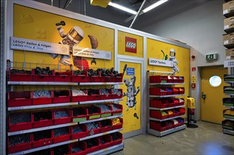 LEGO factory, individual parts warehouse, warehouse, sales, LEGOLAND theme park, logo, Germany,