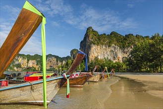 Island landscape near Krabi, weather, sky, nature, beach, beach holiday, beach holiday, Asian,