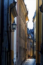 Houses in an alley of Gamla Stan, old town, centre, attraction, famous, city centre, city trip,