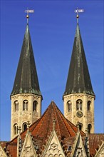 St. Martini or Martinikirche, main and parish church of the Altstadt district, Altstadtmarkt,