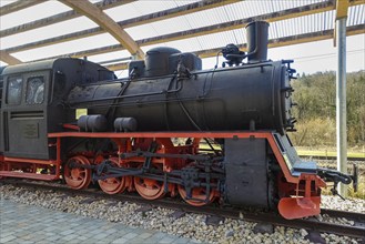 Locomotive, engine, traction engine, rail vehicle, Durlesbach railway station, opened in 1849 and