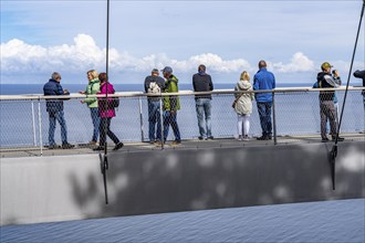 The Königsstuhl Skywalk on the chalk cliffs of Rügen, viewing platform on the famous Königsstuhl