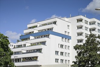 Flats, prefabricated buildings, Schäferstraße, Hakenfelde, Spandau, Berlin, Germany, Europe