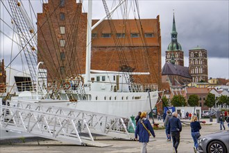 The former sail training ship Gorch Fock I, in the harbour of the Hanseatic city and UNESCO World