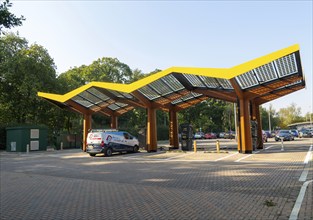 Fastned Charging Station for electric vehicles, Martlesham Park and Ride, Suffolk, England, UK