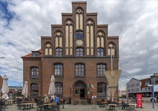 Former, historic customs house built around 1890, now a residential building and restaurant, Am