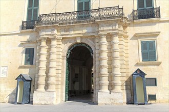 Frontage of the Grand Master's Palace building, Saint George's Square, Valletta, Malta, Europe