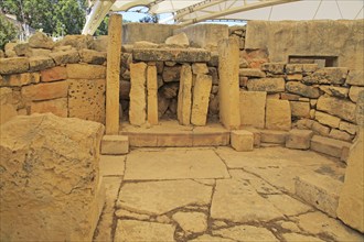 Tarxien neolithic megalithic prehistoric temple complex site, Malta, Europe