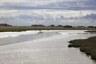 Orford Ness lighthouse Open Day, September 2017, Suffolk, England, UK, Stony Ditch drainage ditch