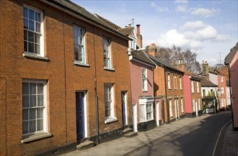 Attractive eighteenth and nineteenth century terraced houses and the Mariners pub, New Street,