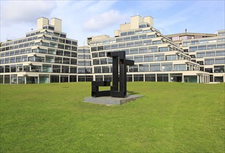 Student accommodation buildings known as Ziggurats, campus of University of East Anglia, Norwich,