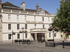 Early eighteenth century architecture, Angel Hotel in the town centre market place of Chippenham,