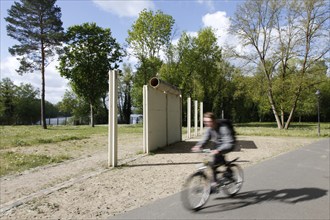 Wall memorial at Glienicker Seee in the Berlin district of Kladow, 03.05.2019